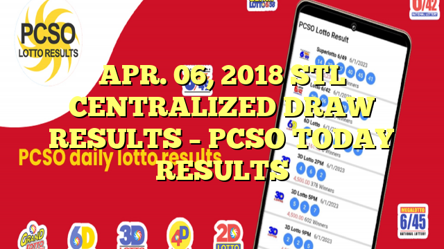 APR. 06, 2018 STL CENTRALIZED DRAW RESULTS – PCSO TODAY RESULTS