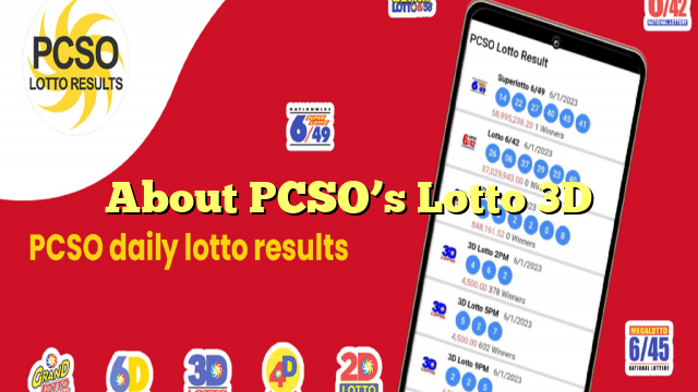 About PCSO’s Lotto 3D